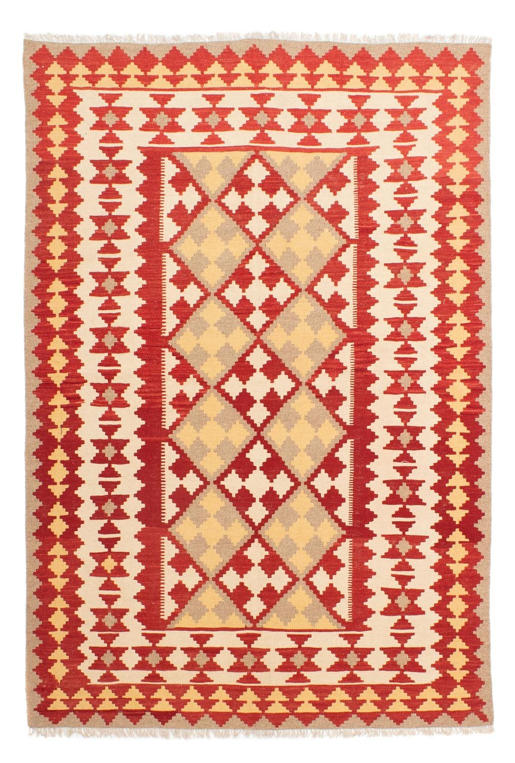 Kelim-tæppe - orientalsk - 253 x 167 cm - flerfarvet