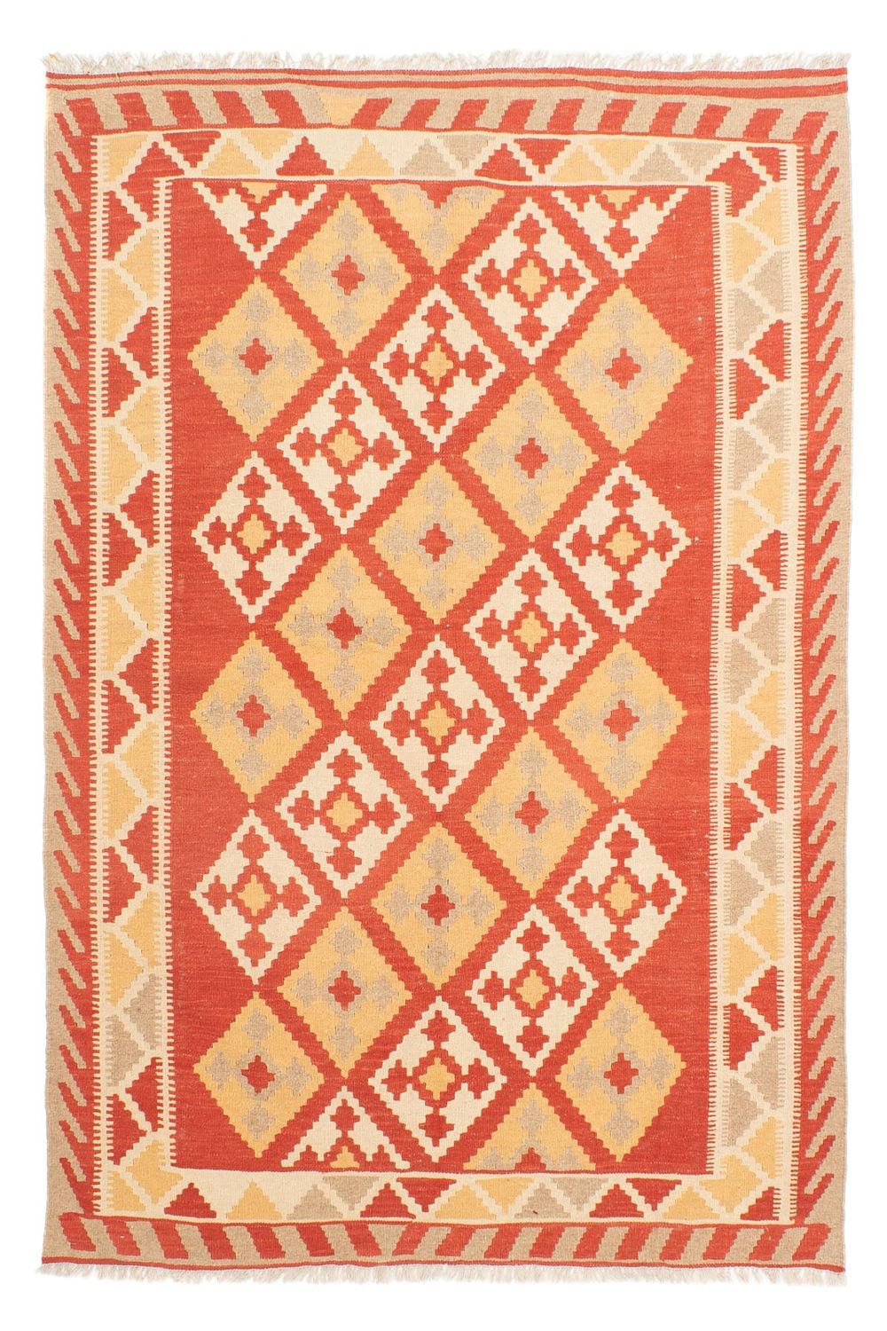 Kelim-tæppe - orientalsk - 235 x 158 cm - flerfarvet