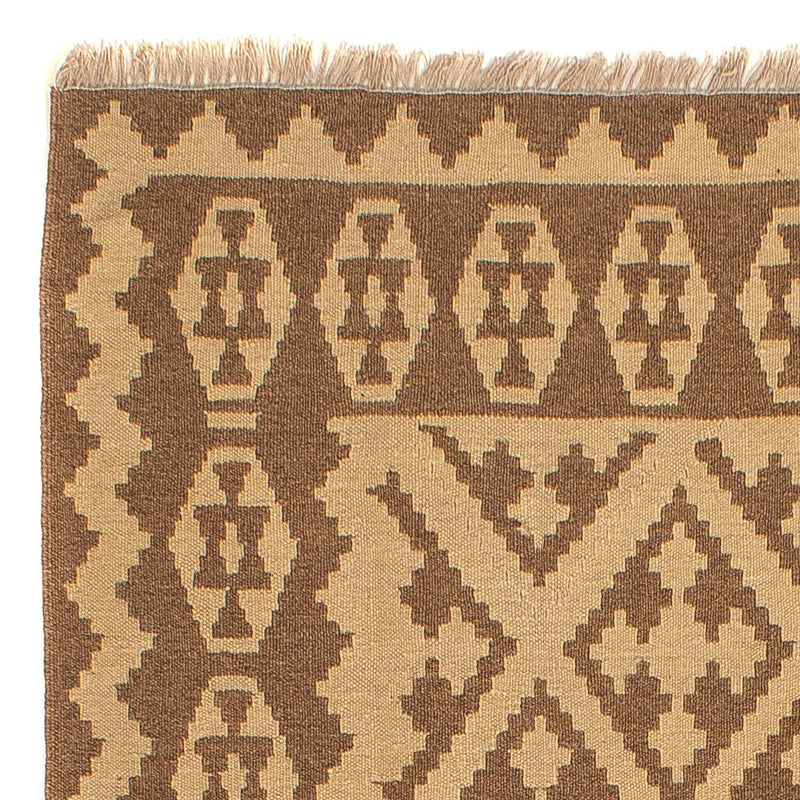 Kelim-tæppe - orientalsk - 203 x 165 cm - lys brun