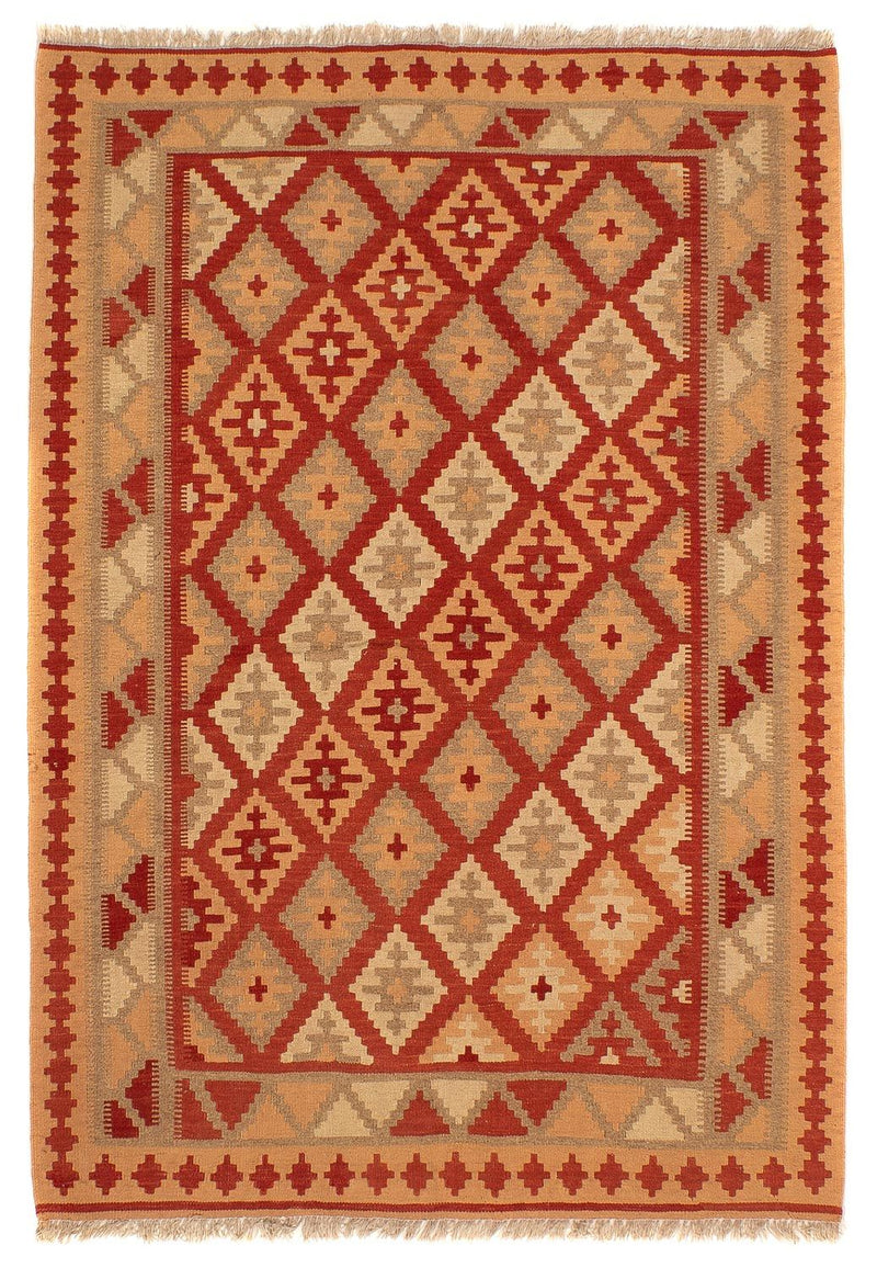 Kelim-tæppe - orientalsk - 200 x 148 cm - rød