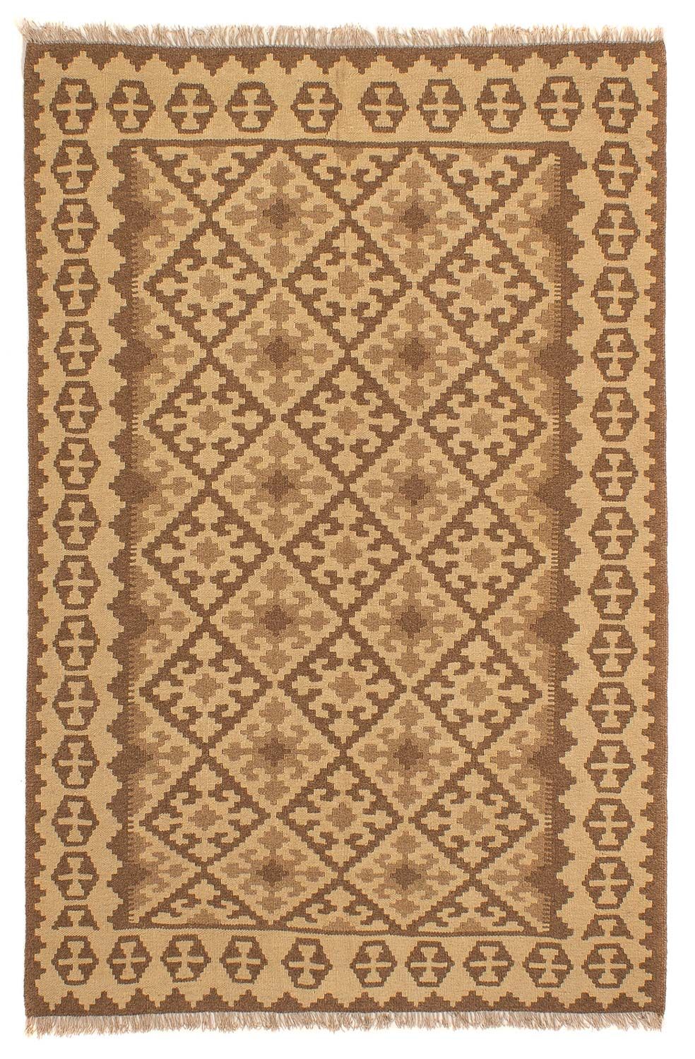 Kelim-tæppe - orientalsk - 205 x 153 cm - lys brun