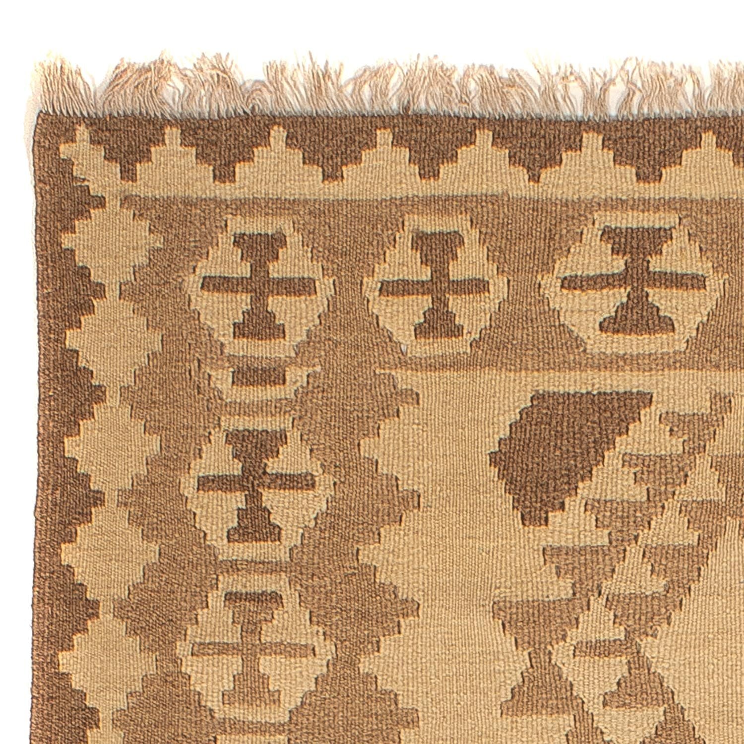 Kelim-tæppe - orientalsk - 217 x 150 cm - lys brun