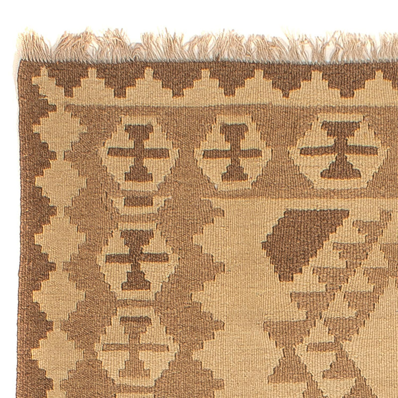 Kelim-tæppe - orientalsk - 217 x 150 cm - lys brun
