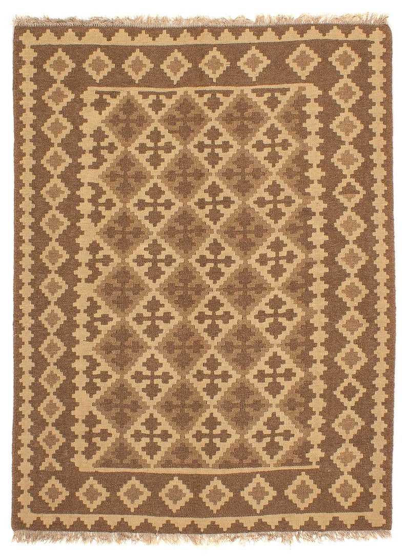 Kelim-tæppe - orientalsk - 188 x 148 cm - lys brun