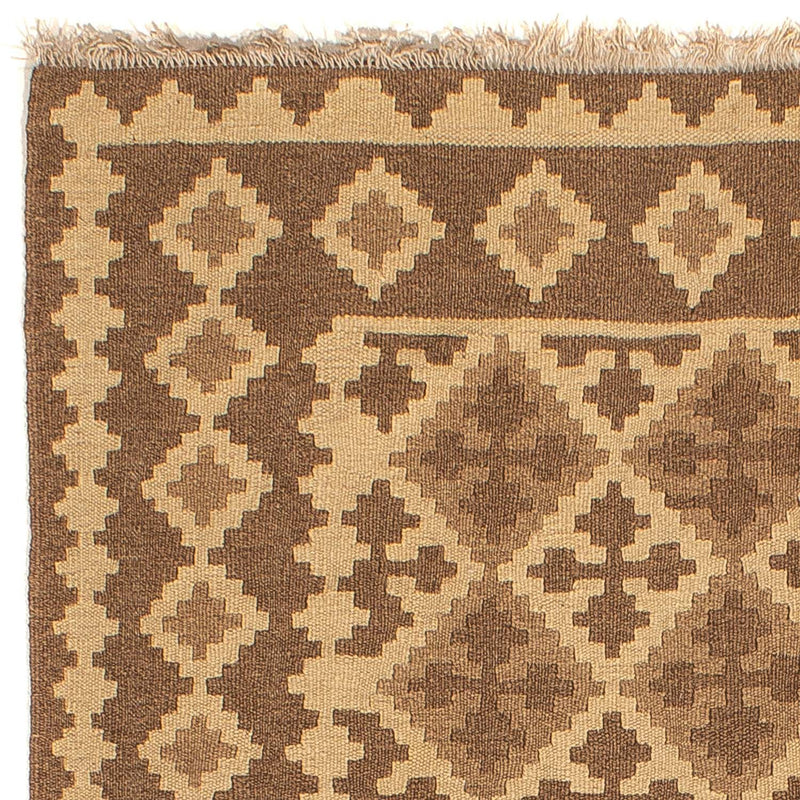 Kelim-tæppe - orientalsk - 188 x 148 cm - lys brun
