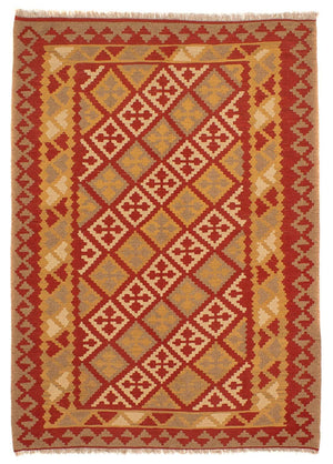 Kelim-tæppe - orientalsk - 215 x 152 cm - rød
