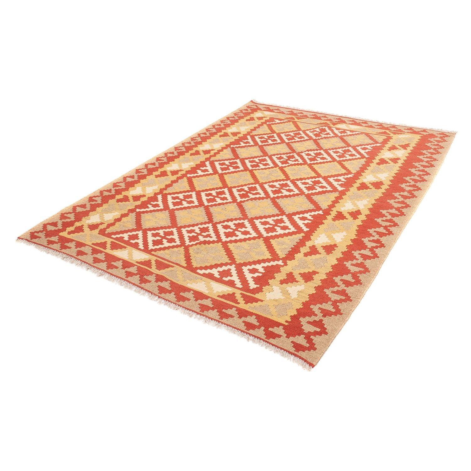 Kelim-tæppe - orientalsk - 215 x 152 cm - rød