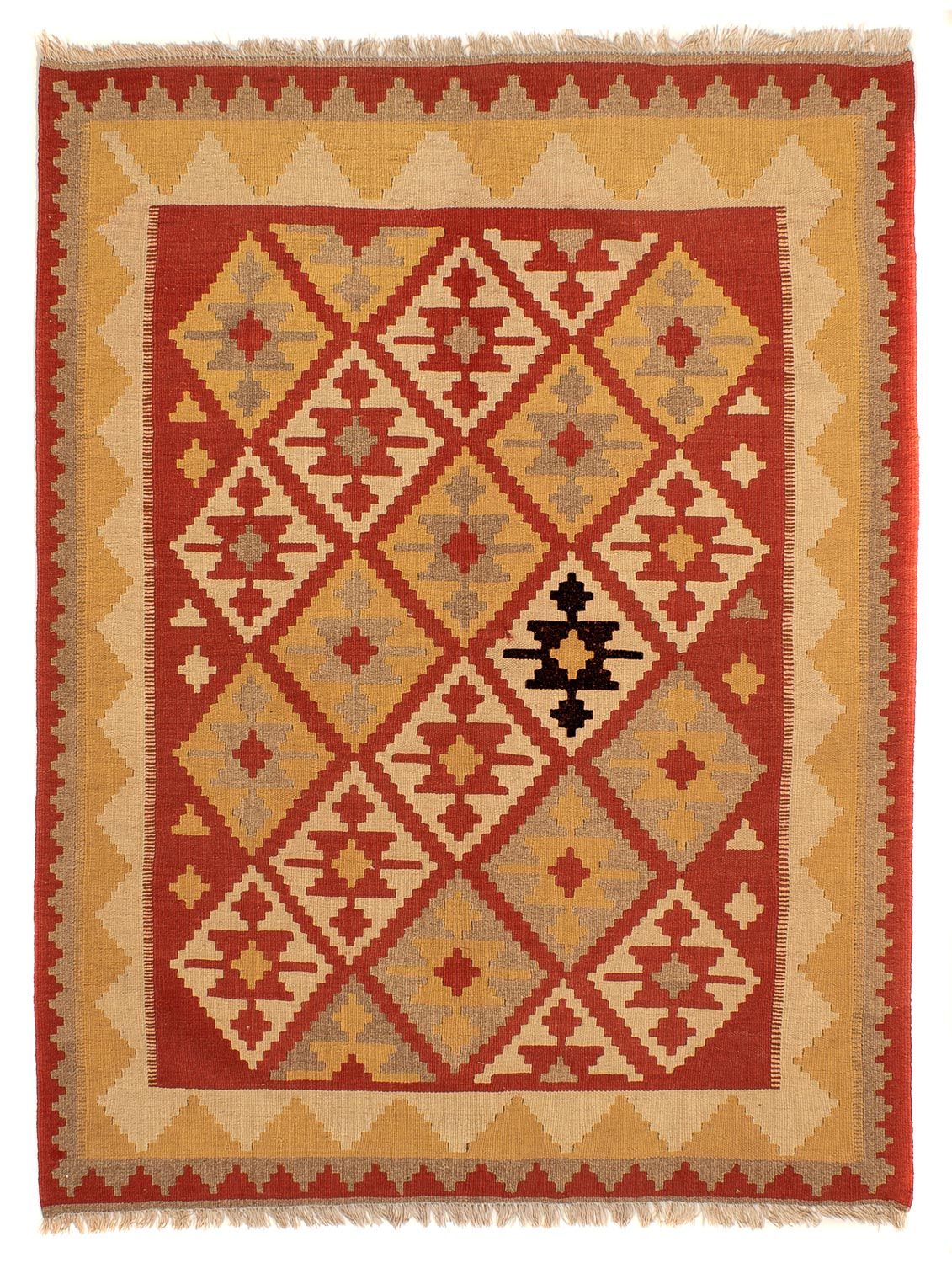 Kelim-tæppe - orientalsk - 198 x 150 cm - rød