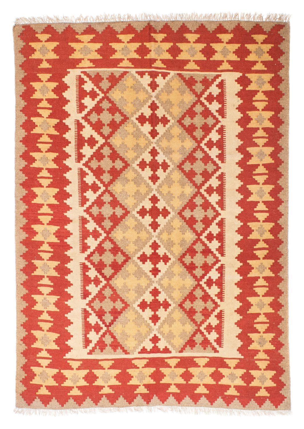 Kelim-tæppe - orientalsk - 190 x 148 cm - orange