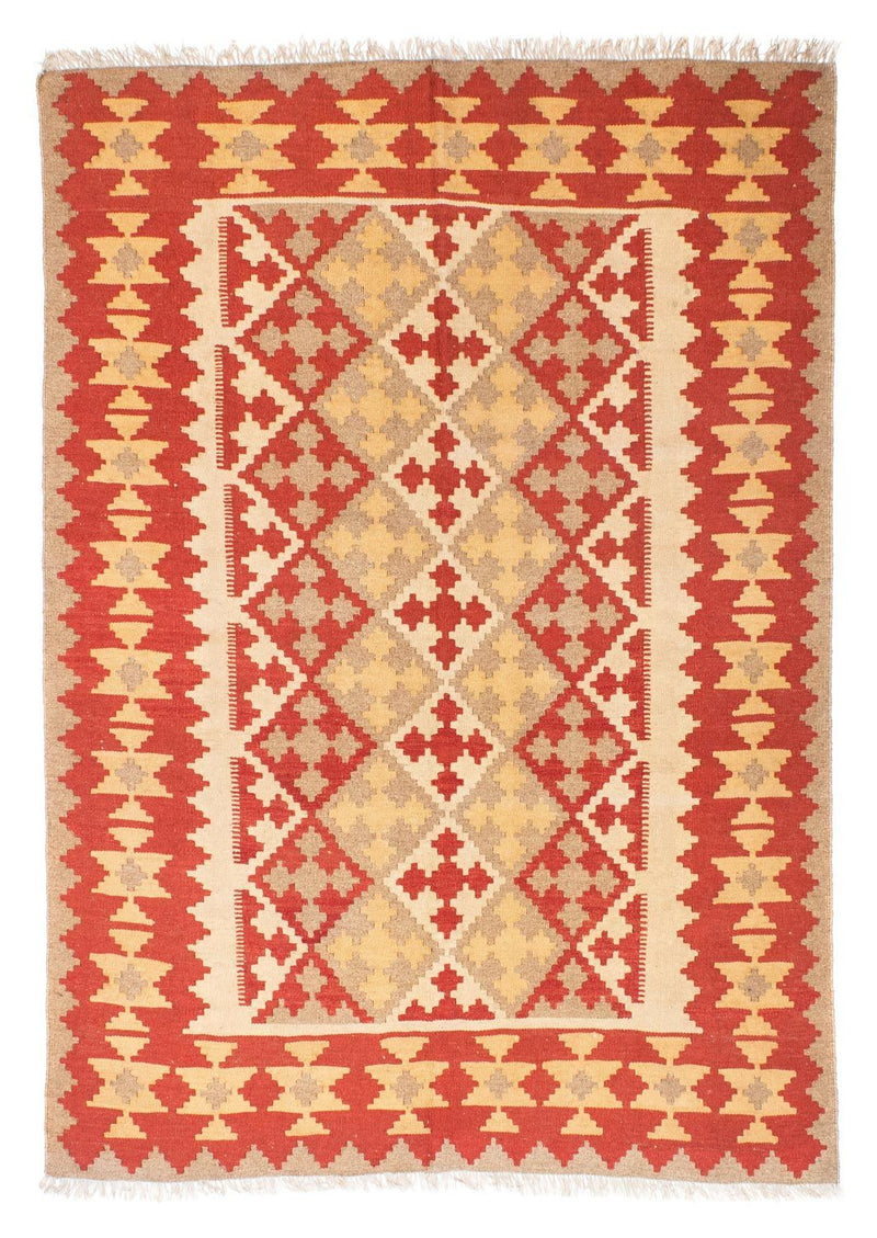Kelim-tæppe - orientalsk - 190 x 148 cm - orange