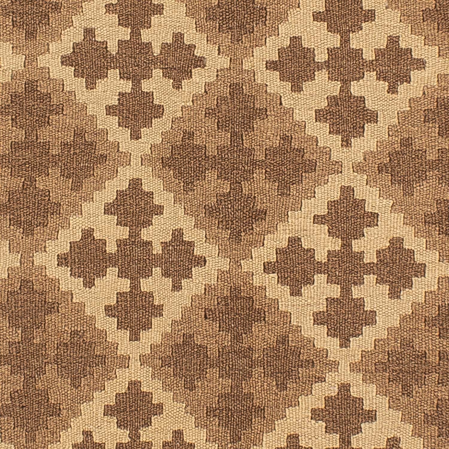 Kelim-tæppe - orientalsk - 192 x 145 cm - lys brun