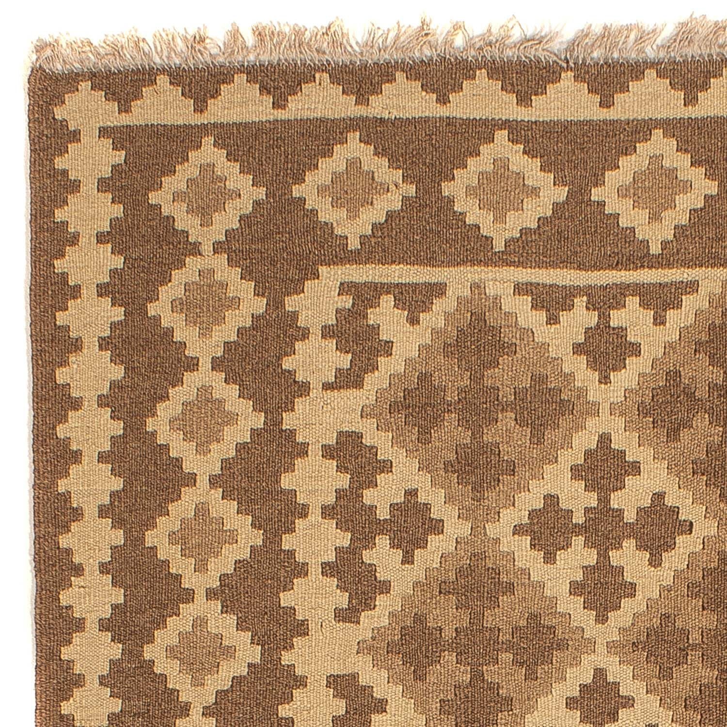 Kelim-tæppe - orientalsk - 192 x 145 cm - lys brun
