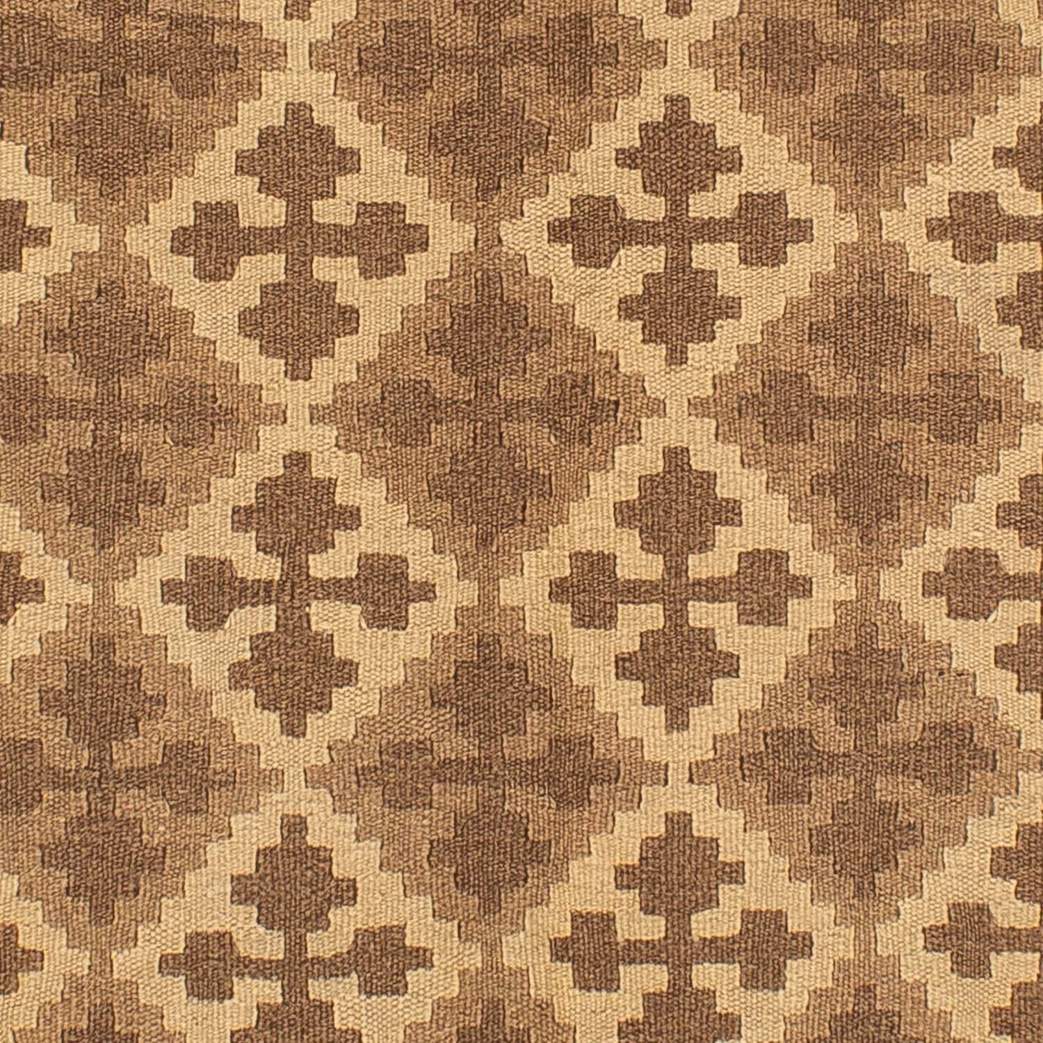 Kelim-tæppe - orientalsk - 189 x 145 cm - lys brun