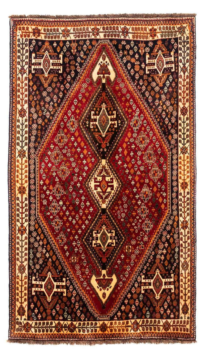 Persisk tæppe - Nomadisk - 247 x 150 cm - mørkerød
