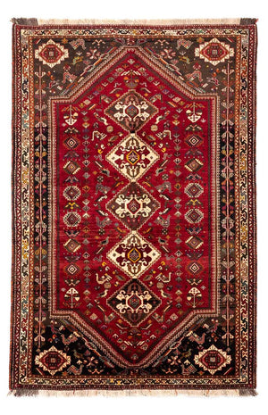 Persisk tæppe - Nomadisk - 270 x 175 cm - mørkerød
