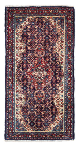 Persisk tæppe - Nomadisk - 135 x 67 cm - mørkeblå