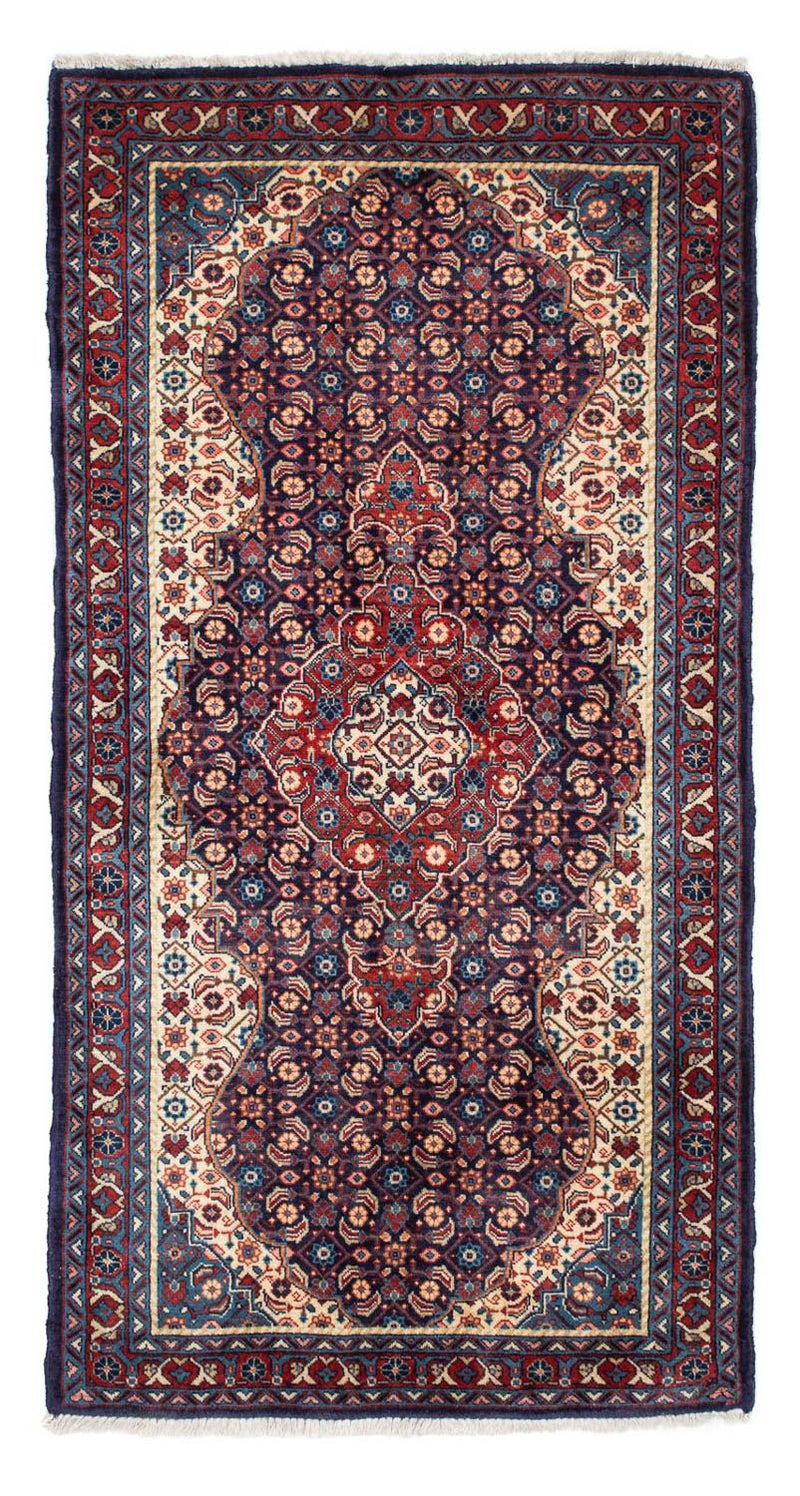 Persisk tæppe - Nomadisk - 135 x 67 cm - mørkeblå