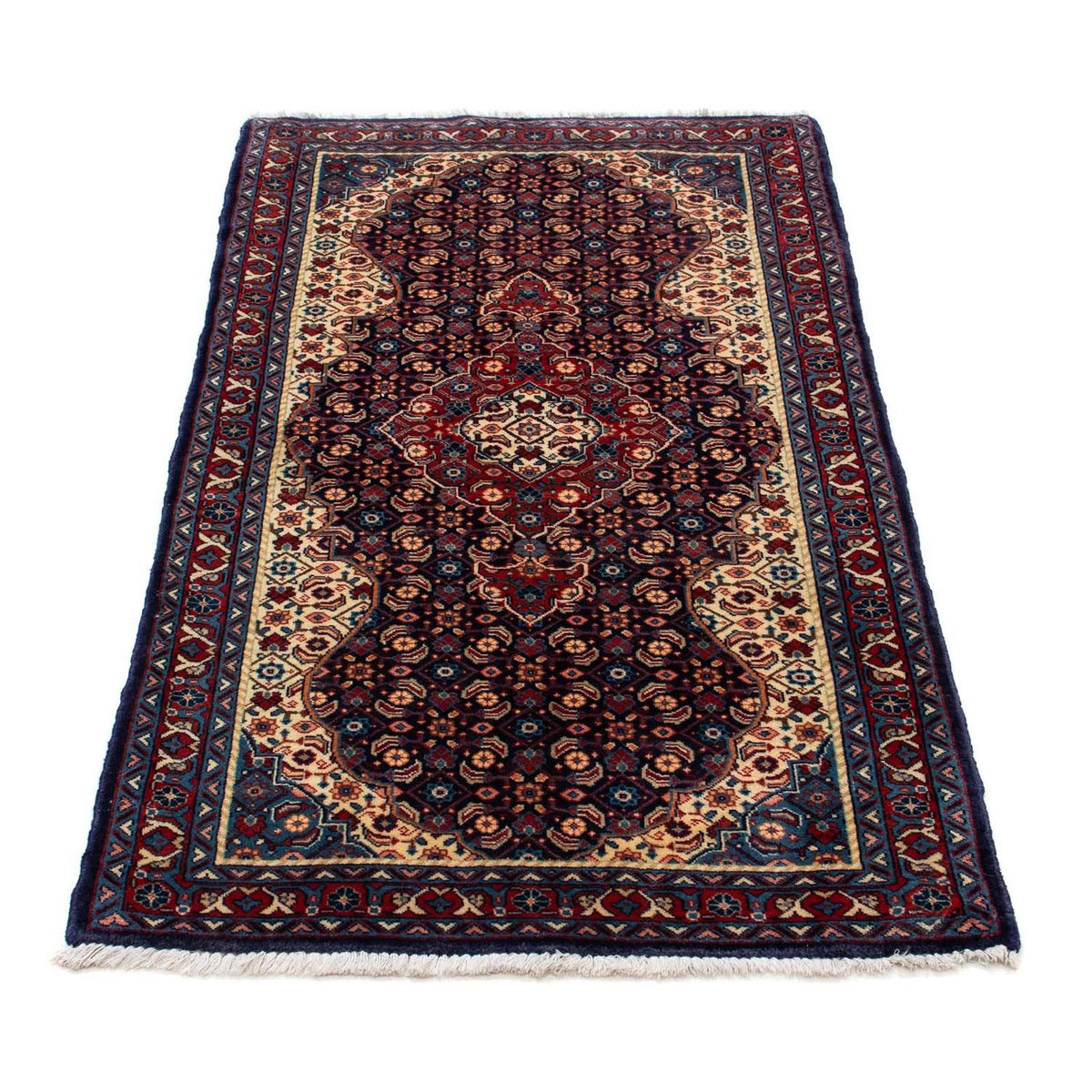 Persisk tæppe - Nomadisk - 135 x 67 cm - mørkeblå