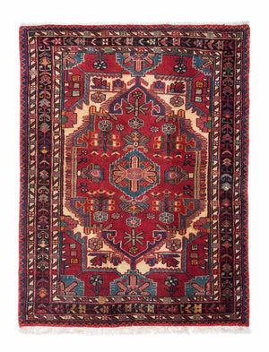 Persisk tæppe - Nomadisk - 125 x 93 cm - mørkerød
