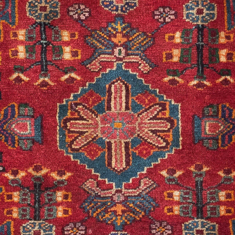 Persisk tæppe - Nomadisk - 125 x 93 cm - mørkerød