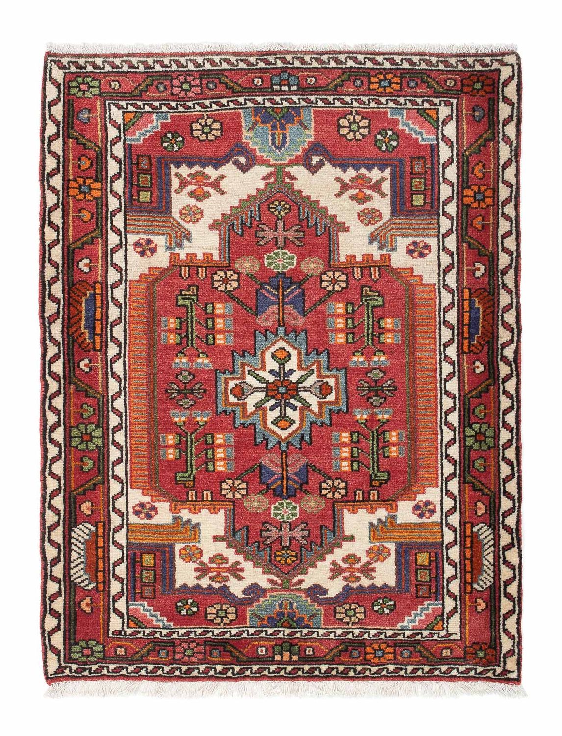Persisk tæppe - Nomadisk - 117 x 88 cm - rød