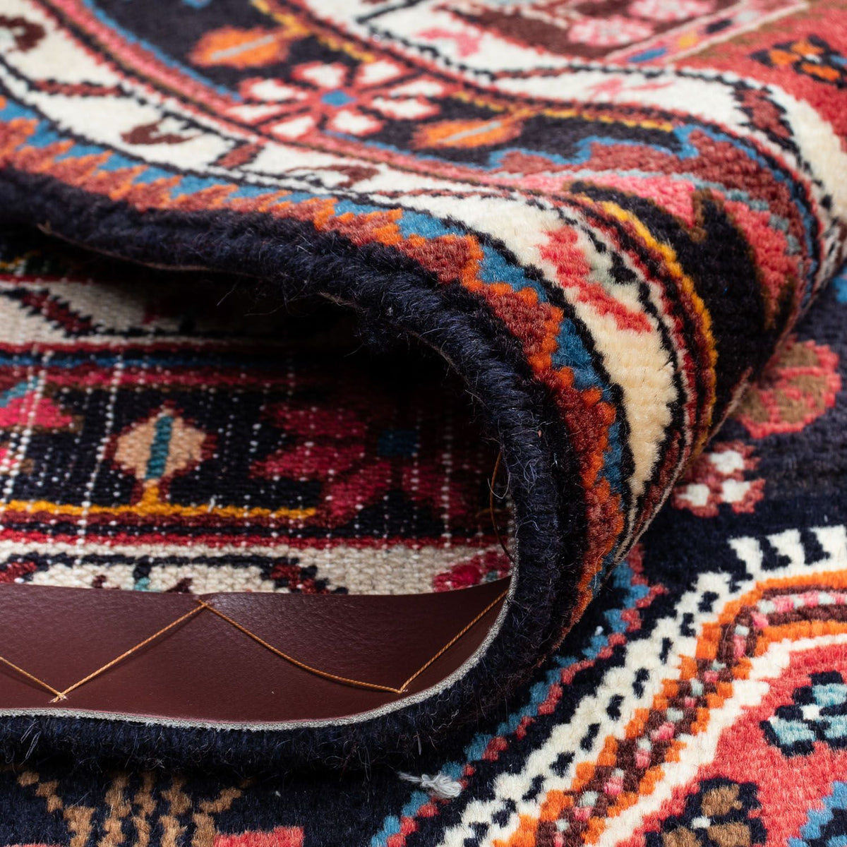 Persisk tæppe - Nomadisk - 121 x 82 cm - mørkeblå