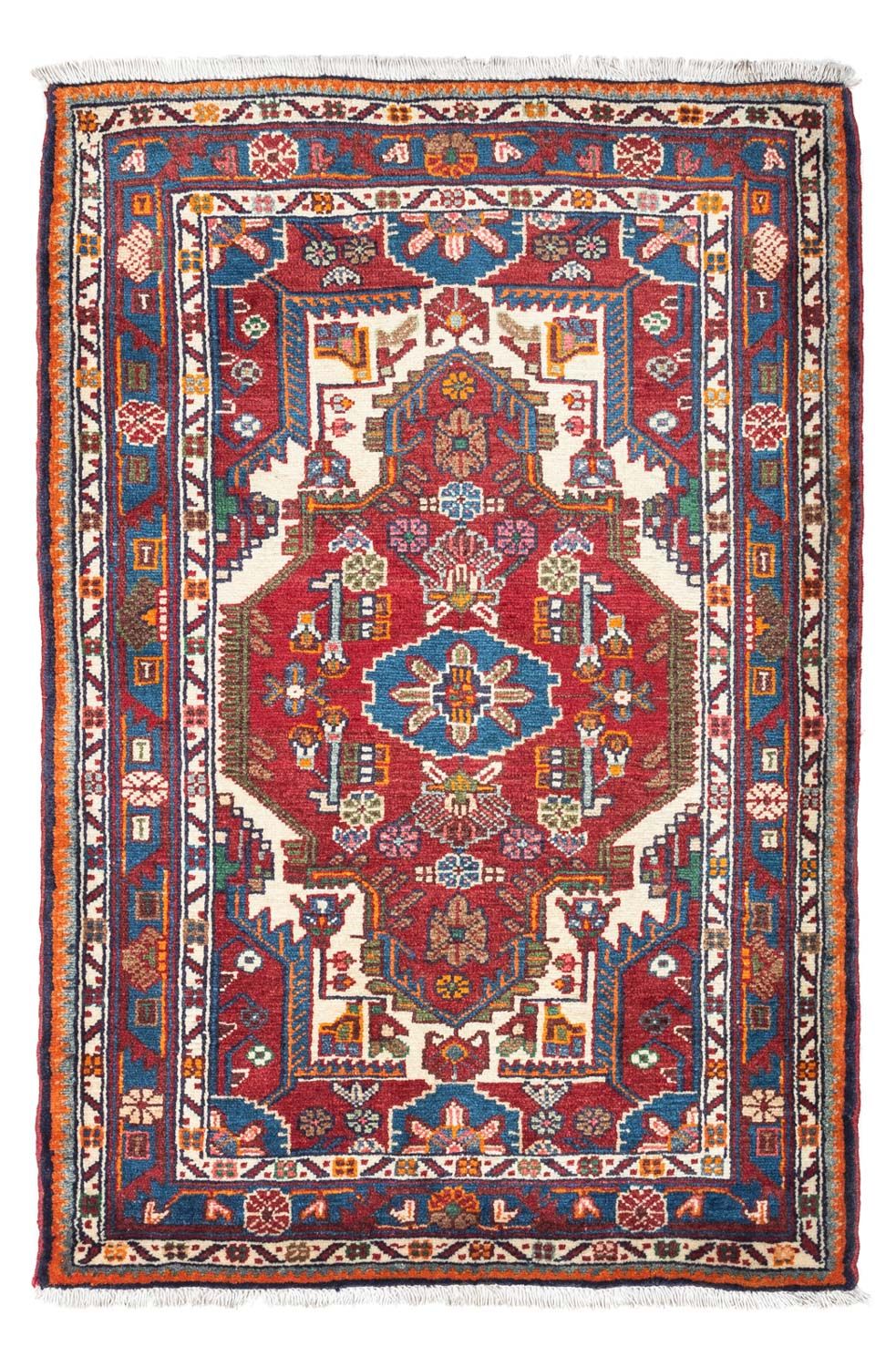Persisk tæppe - Nomadisk - 130 x 87 cm - rød