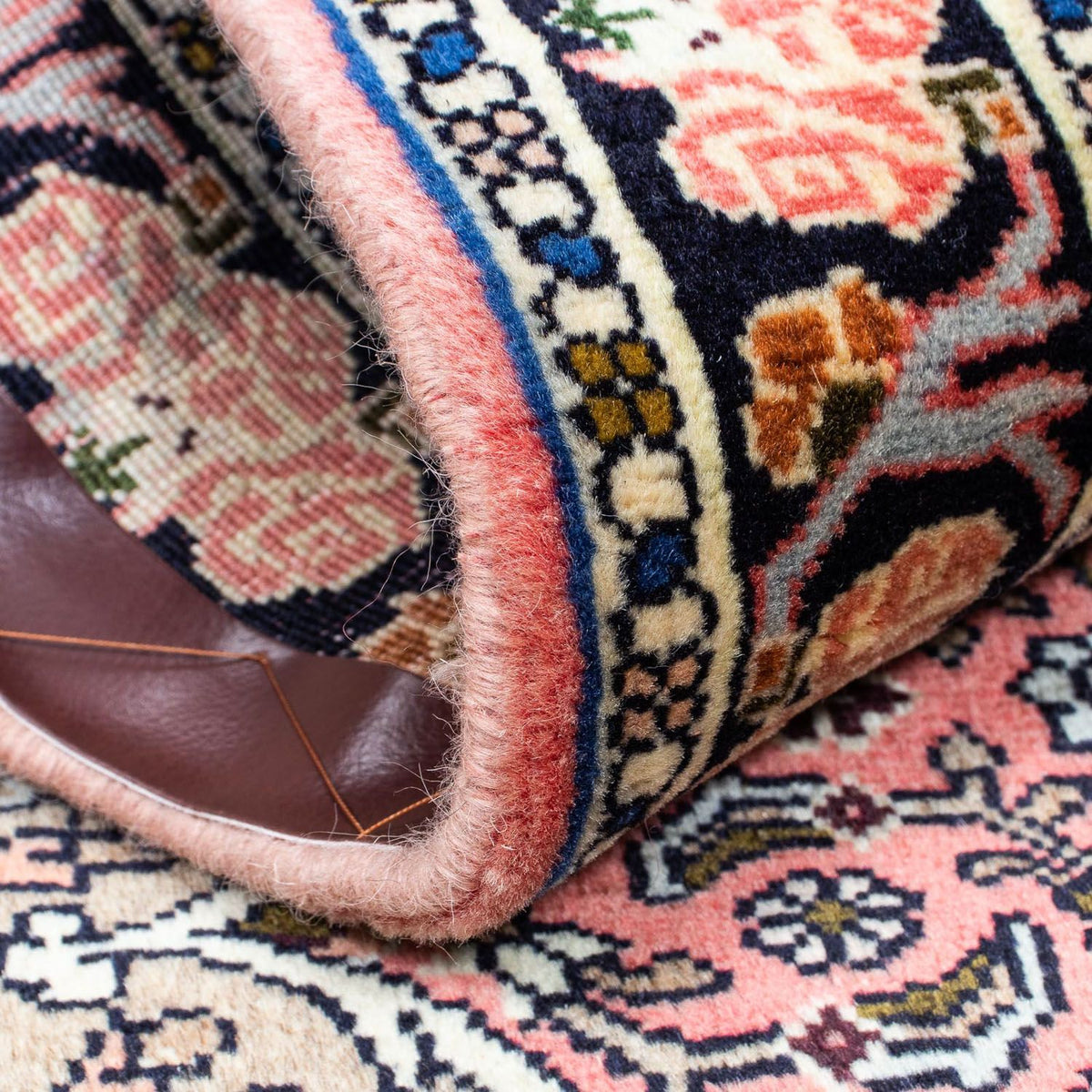 Persisk tæppe - Nomadisk - 123 x 75 cm - lysrød