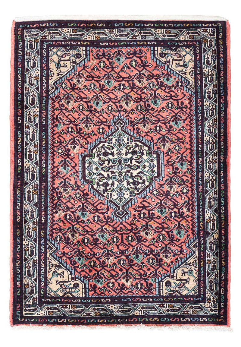 Persisk tæppe - Nomadisk - 118 x 85 cm - lysrød