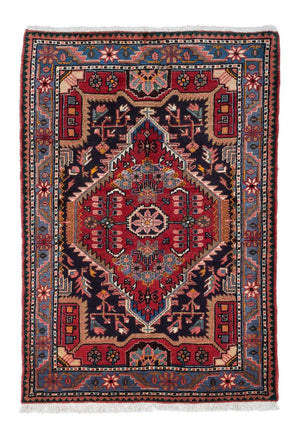 Persisk tæppe - Nomadisk - 136 x 89 cm - mørkeblå