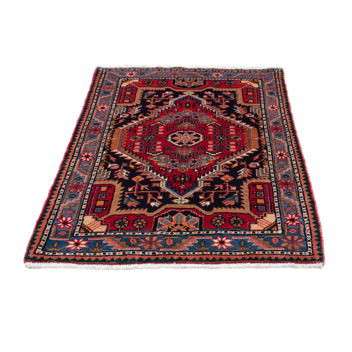 Persisk tæppe - Nomadisk - 136 x 89 cm - mørkeblå