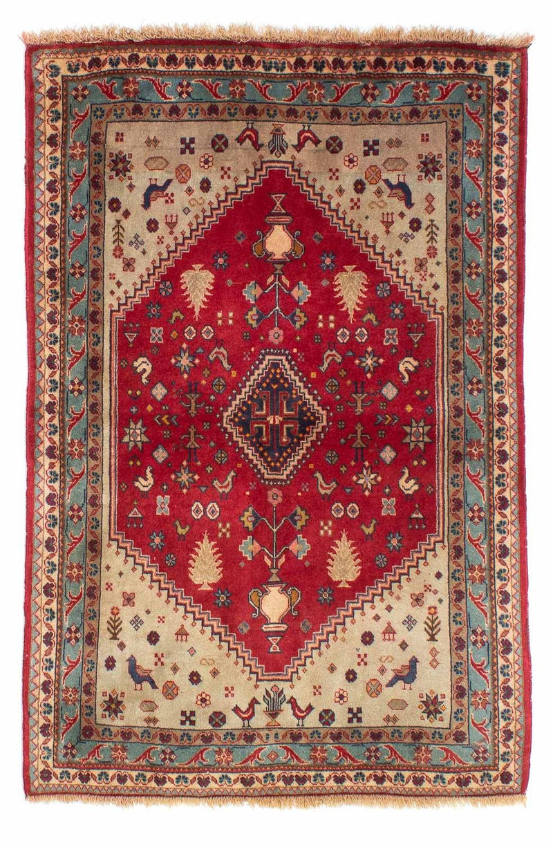 Persisk tæppe - Nomadisk - 158 x 105 cm - mørkerød