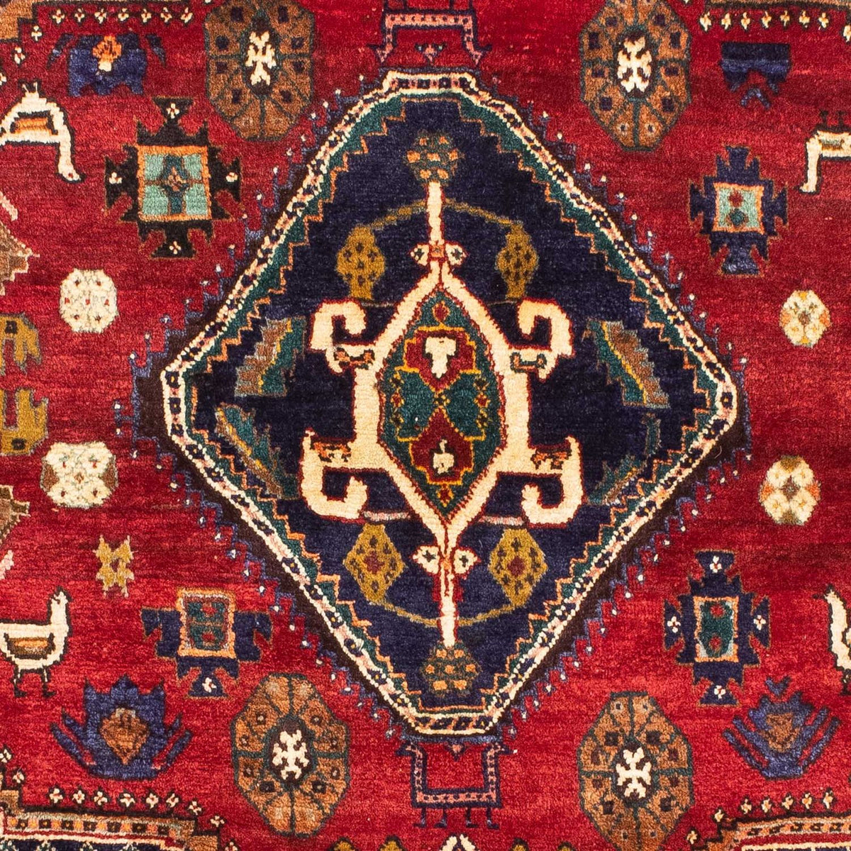 Persisk tæppe - Nomadisk - 190 x 120 cm - mørkerød