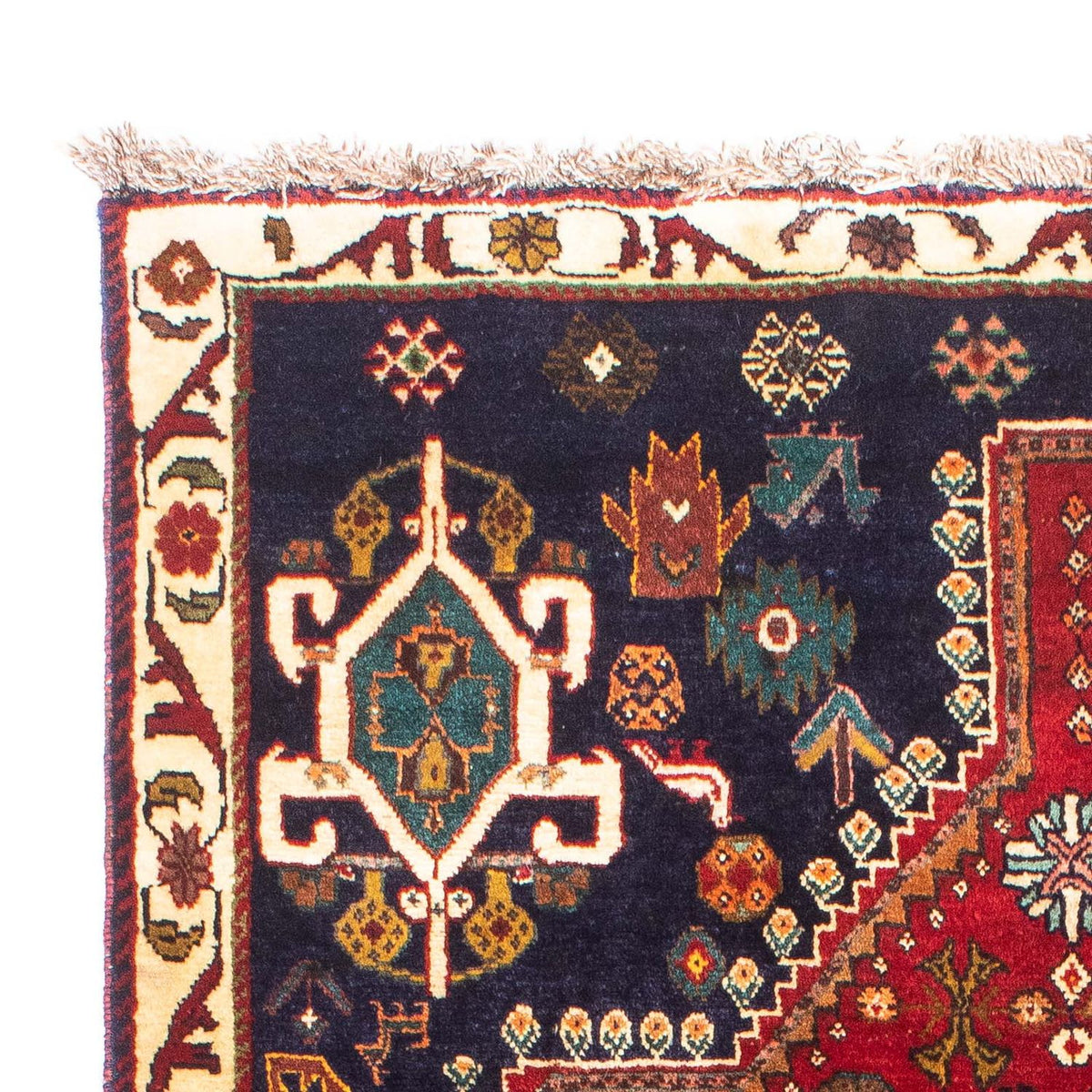 Persisk tæppe - Nomadisk - 190 x 120 cm - mørkerød