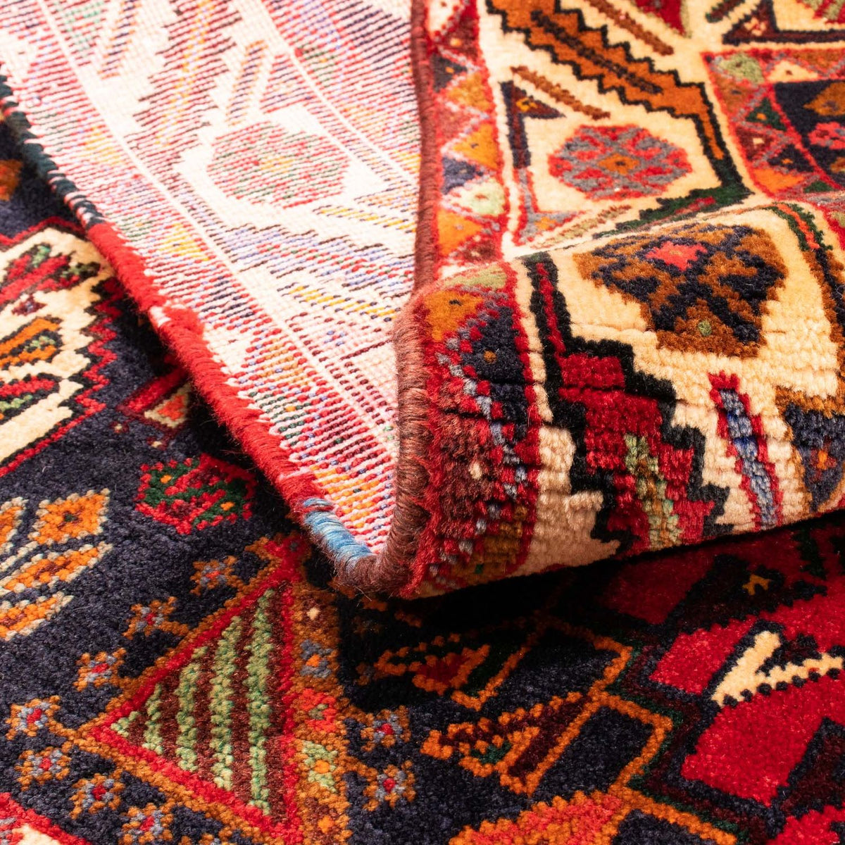 Persisk tæppe - Nomadisk - 162 x 130 cm - mørkerød