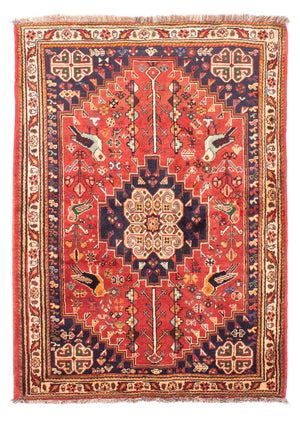 Persisk tæppe - Nomadisk - 170 x 115 cm - mørkerød