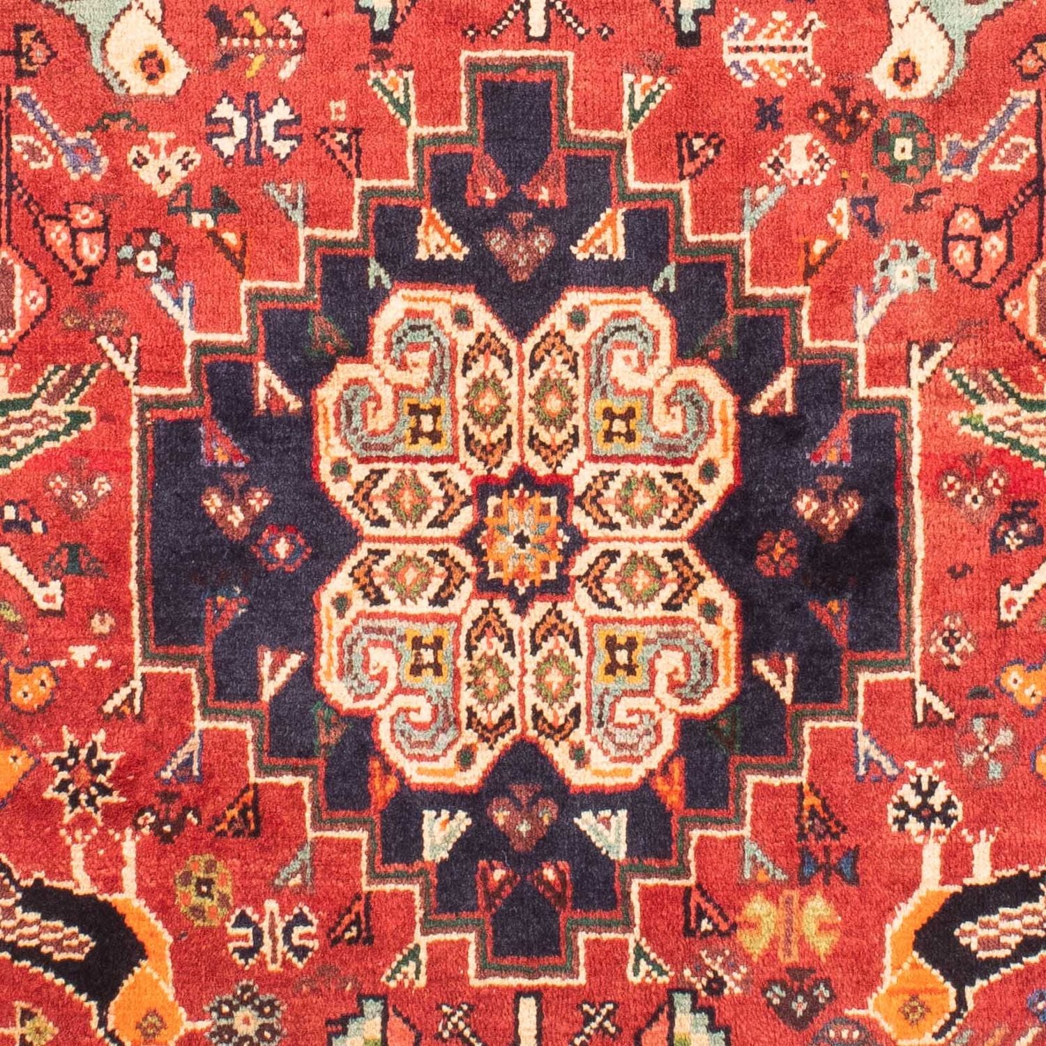 Persisk tæppe - Nomadisk - 170 x 115 cm - mørkerød