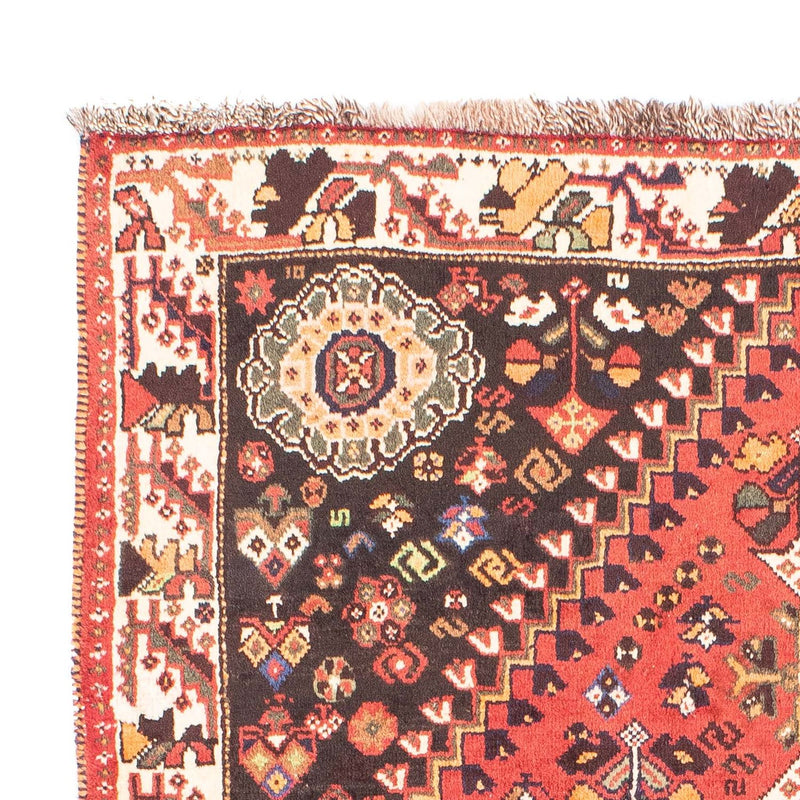 Persisk tæppe - Nomadisk - 166 x 110 cm - mørkerød