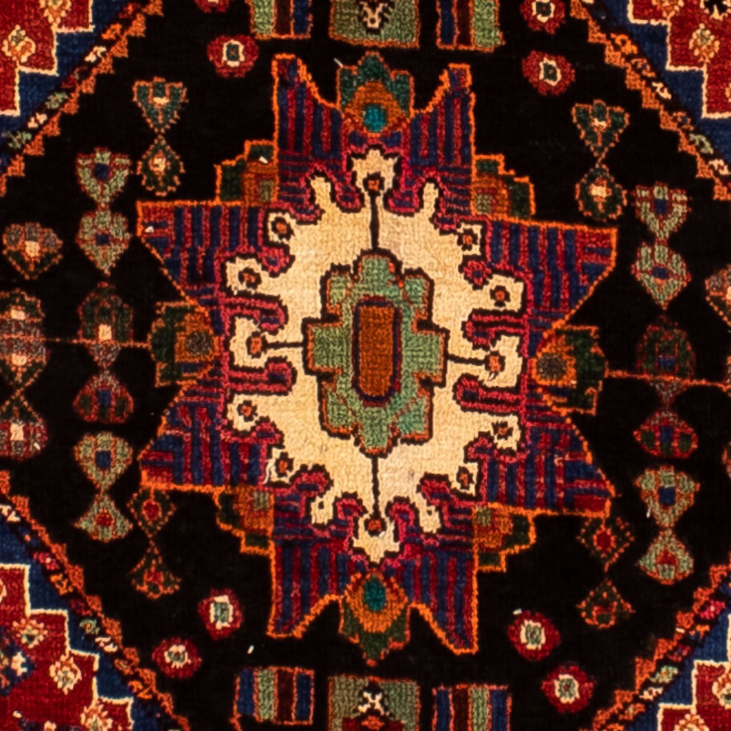 Persisk tæppe - Nomadisk - 300 x 220 cm - mørkerød