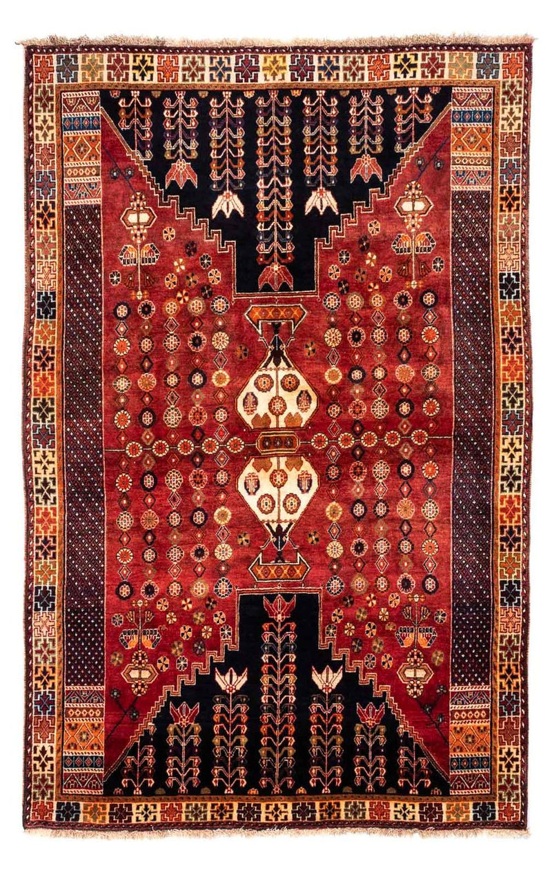 Persisk tæppe - Nomadisk - 270 x 175 cm - mørkerød