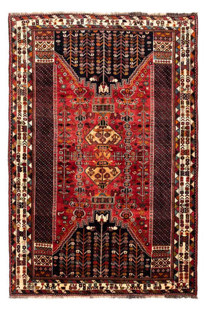 Persisk tæppe - Nomadisk - 255 x 175 cm - mørkerød
