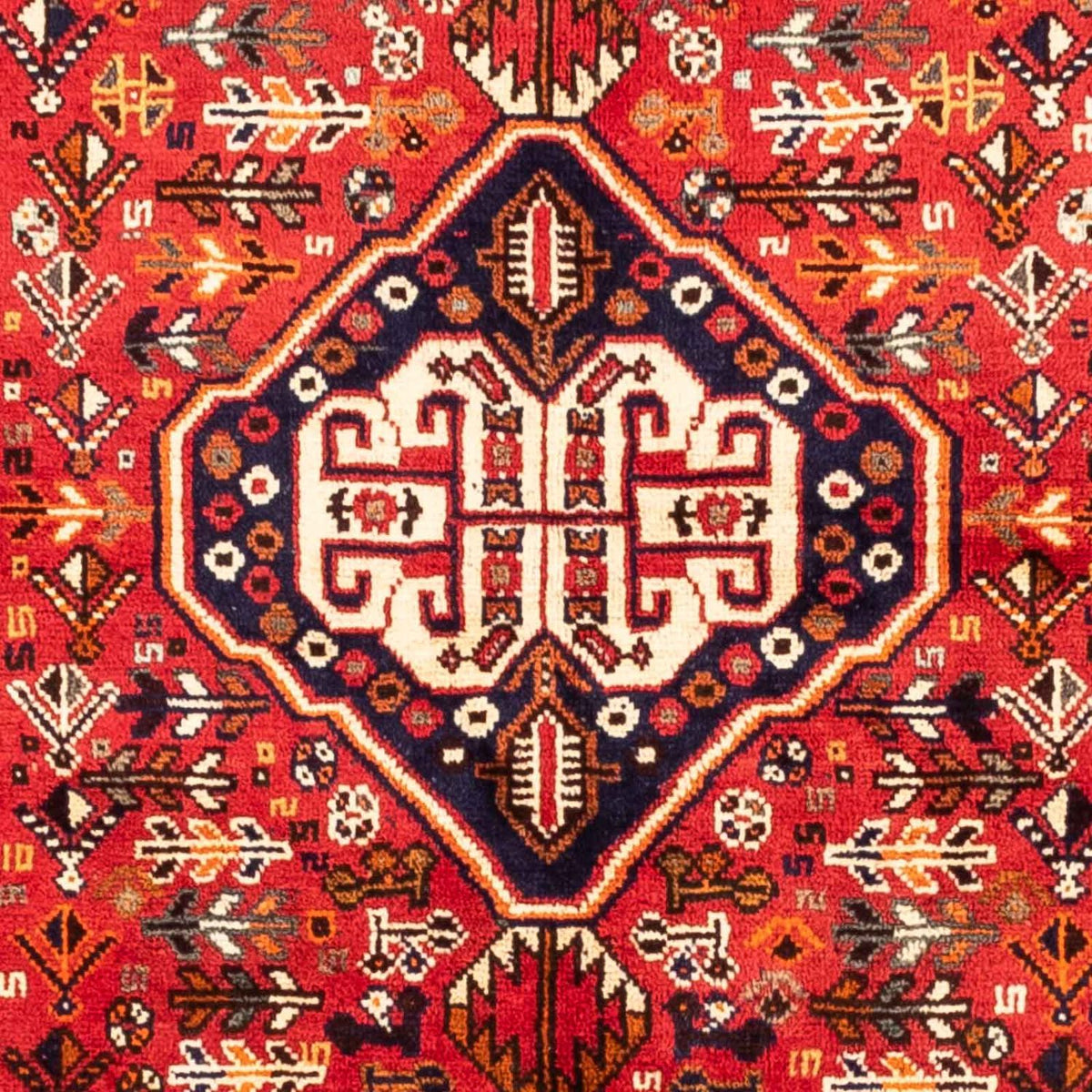 Persisk tæppe - Nomadisk - 250 x 155 cm - mørkerød