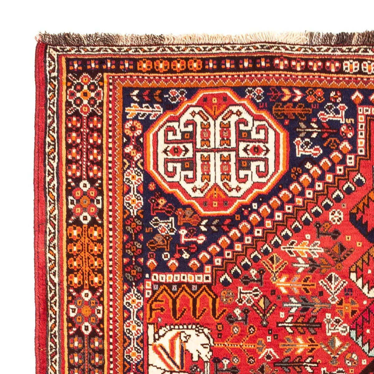 Persisk tæppe - Nomadisk - 250 x 155 cm - mørkerød