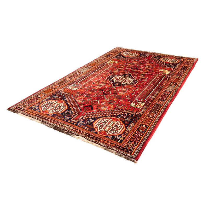 Persisk tæppe - Nomadisk - 250 x 155 cm - mørkerød
