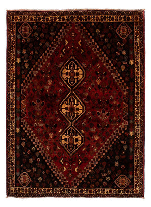 Persisk tæppe - Nomadisk - 250 x 185 cm - mørkerød