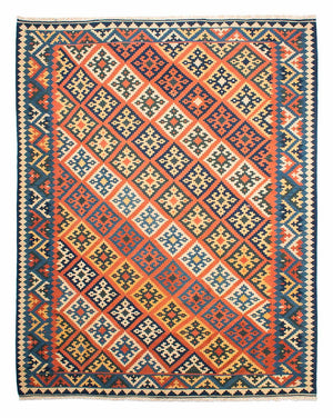 Kelim-tæppe - orientalsk - 265 x 218 cm - flerfarvet