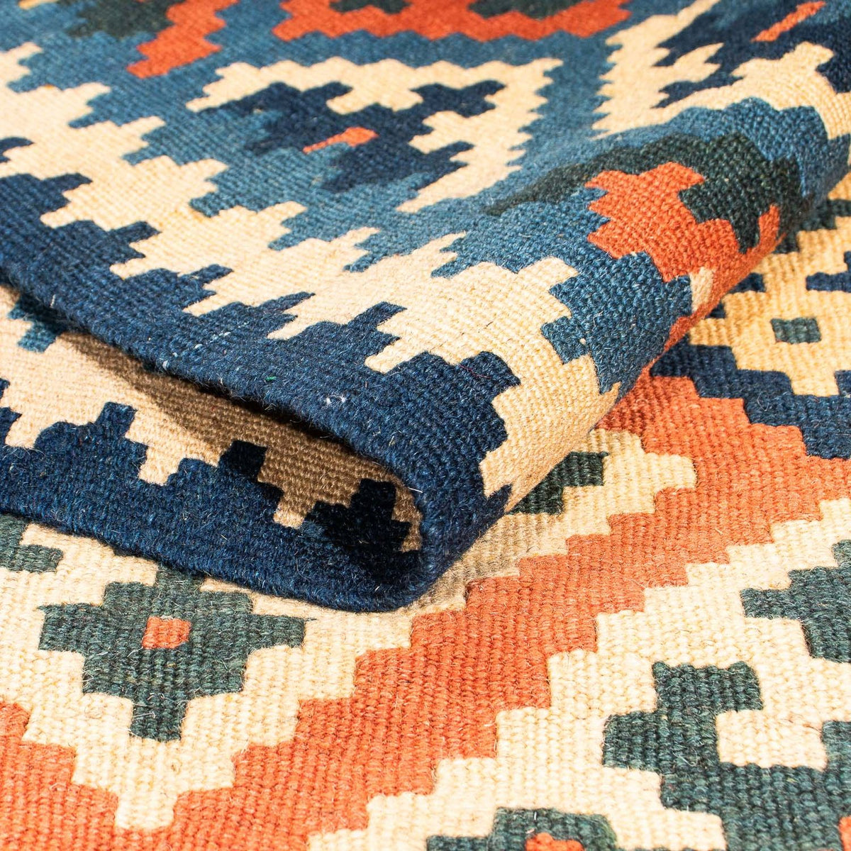 Kelim-tæppe - orientalsk - 265 x 218 cm - flerfarvet