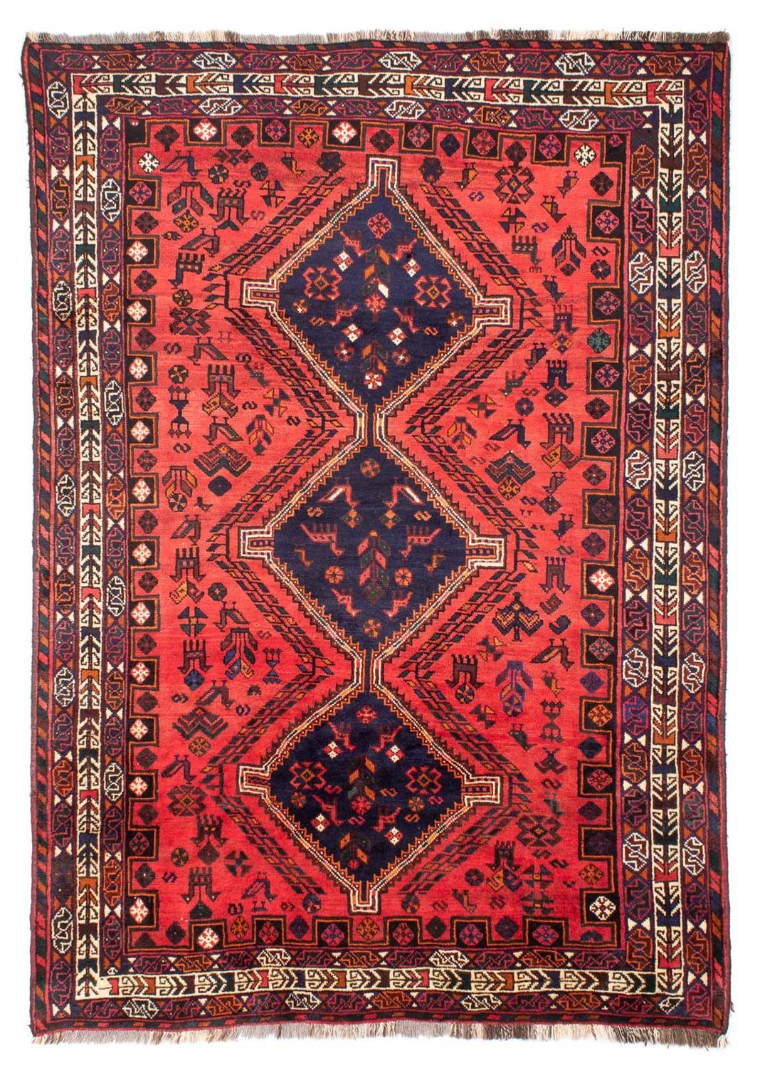 Persisk tæppe - Nomadisk - 296 x 210 cm - lysrød