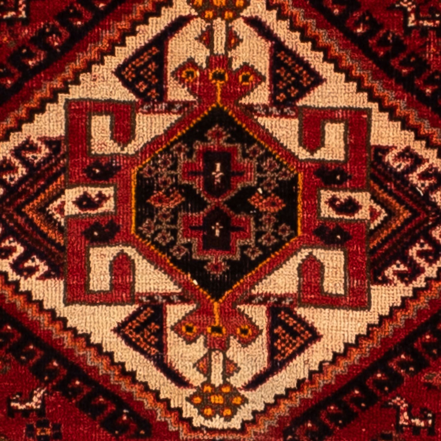 Persisk tæppe - Nomadisk - 322 x 225 cm - mørkerød