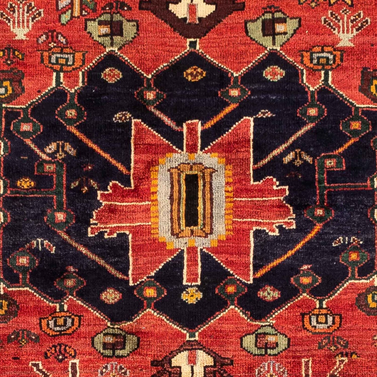 Persisk tæppe - Nomadisk - 265 x 182 cm - mørkerød
